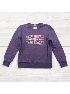 Reebok Classic Purple Graphic Crew Neck Sweatshirt Medium